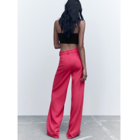 New Zara | Pink Highrise Trousers - Picture 4 of 15